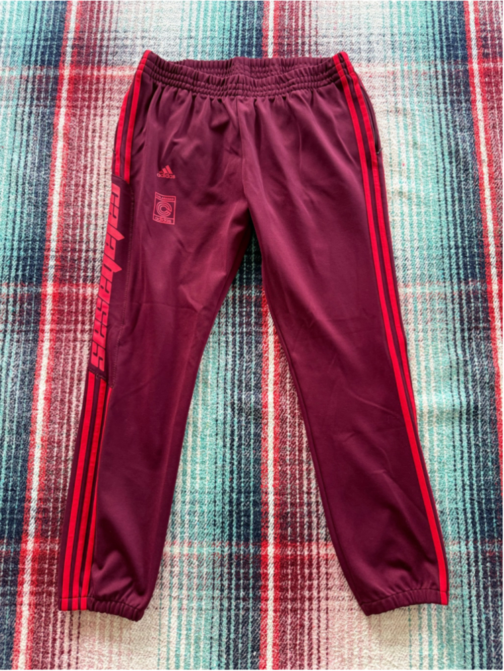 Yeezy Adidas Calabasas Red/Burgundy Jogger Sweatpants L